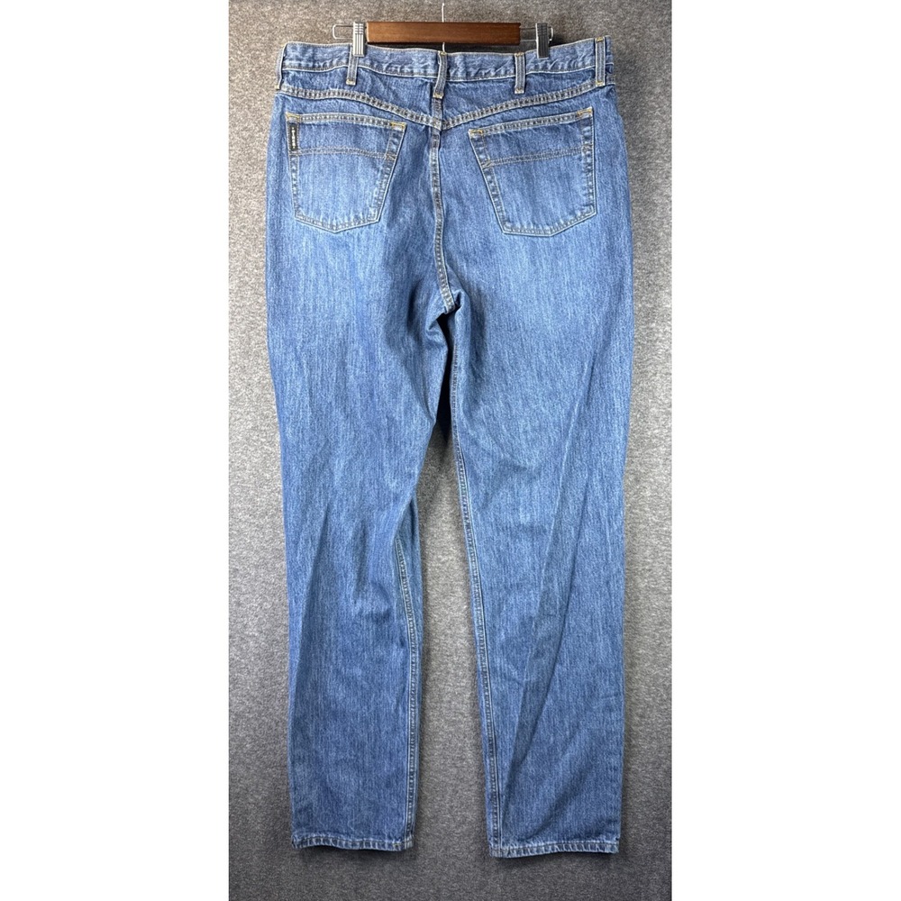 Cinch Black Label Rigid Jeans 40x38 Blue Denim‎ Straight Leg Cowboy Work Pants - Picture 4 of 14